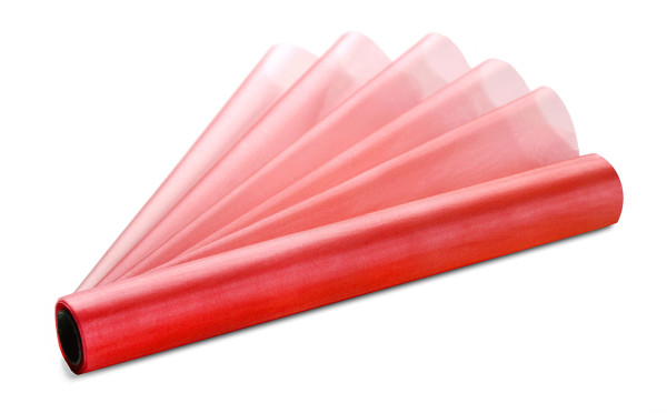 Organzový pás 36 cm - červená (9 m/rol)