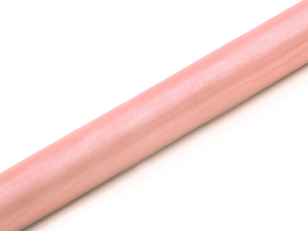 Organzový pás 36 cm - pudrově růžová ( 9 m / rol )