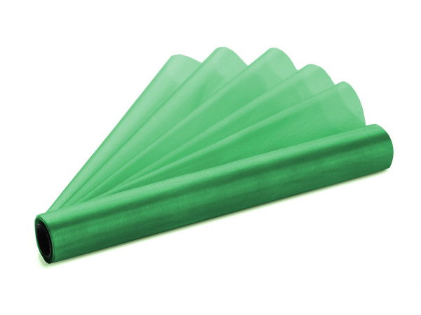 Organzový pás 36 cm - zelená ( 9 m / rol )