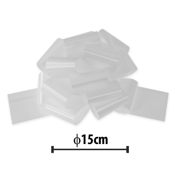 Stahovací kokardy Pom Pom 5/150 STAND - bílá (50 ks/bal)