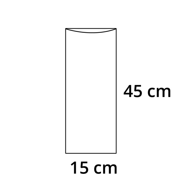 PP sáček plochý bez RZ- 15 x 45 cm - 30 my (100 ks/bal)