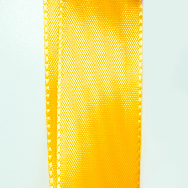 Taftová stuha - tmavá žlutá (40 mm, 50 m/rol)