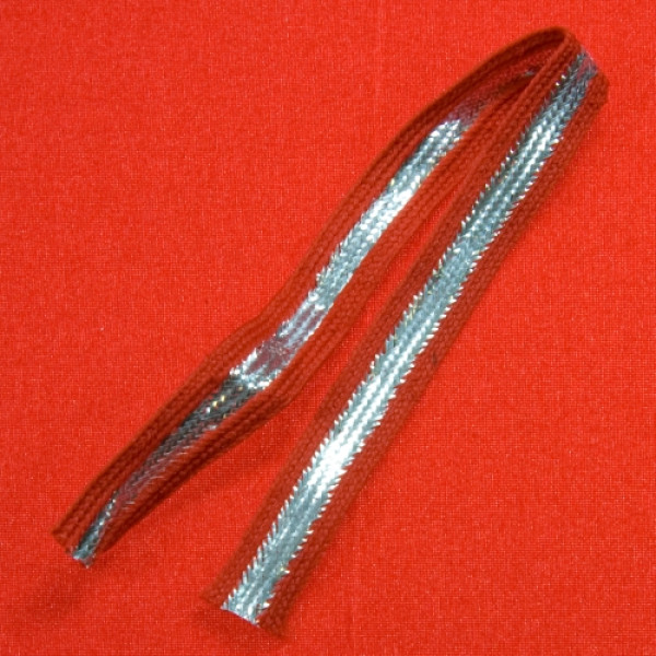 Stuha pletená SILVER WAY- červená (8 mm, metráž)