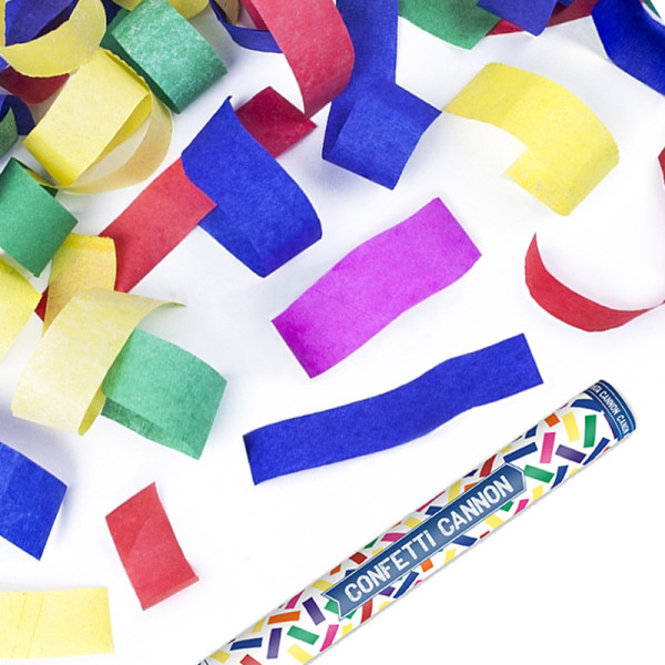Nejlevnější vystřelovací konfety 60 cm - barevné konfety ( 1 ks )