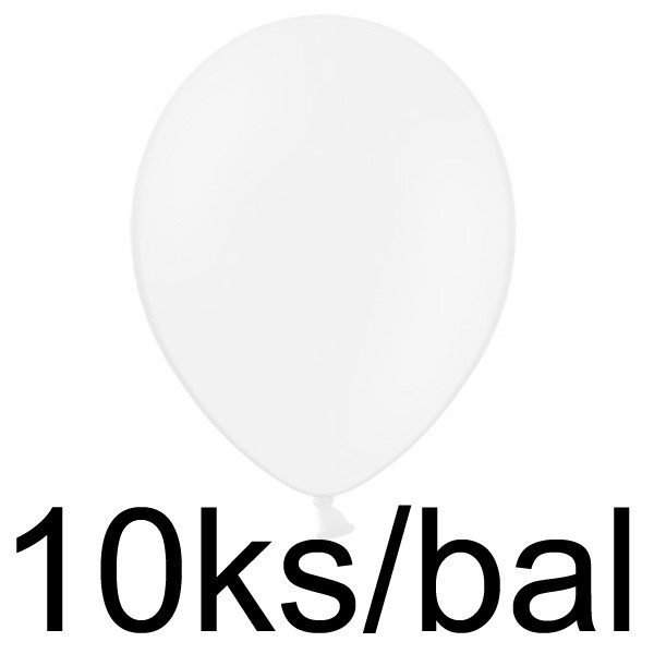 Balonek pastelový -  Ø30cm - bílá (10 ks/bal)