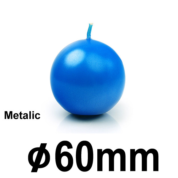 Svíčka koule METALIC Ø 6 cm  - tyrkysová tmavá (1 ks)