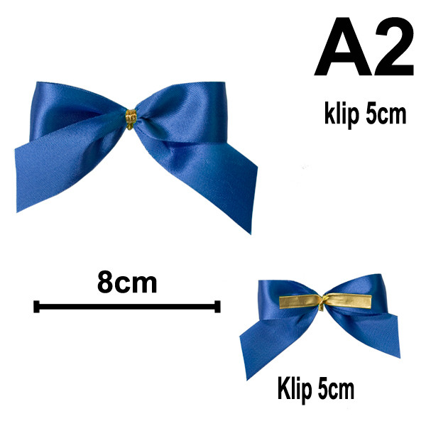 Mašlička s klipem typ A2 - modrá (10 ks/bal)