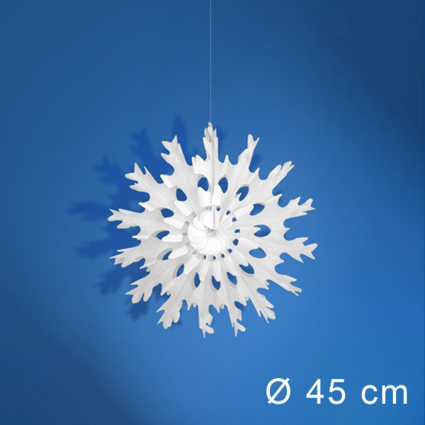 Vánoční 3D dekorace z papíru - Sněhová rozetka Ø 45 cm 