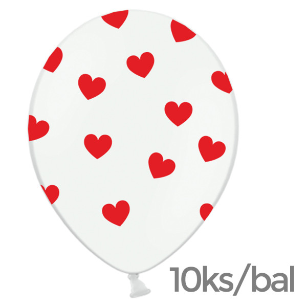 Balonky SRDÍČKA - Ø 30 cm ( 10 ks/bal )