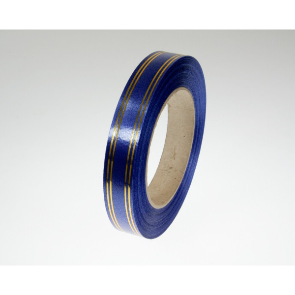 Stuhy se zlatými pásky - 20 mm/ 50 Yd GOLDLINE - tm.modrá GL04 (1 ks)