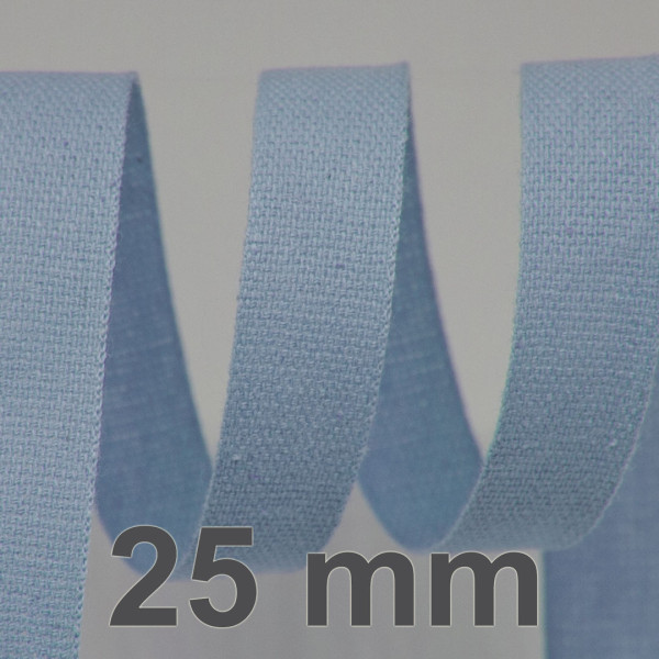 Bavlněná stuha - Cordula 25 mm - světle modrá 152 (20 m)