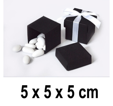 Dárková krabička CUBE 5 x 5 x 5 cm - černá (10 ks/bal)