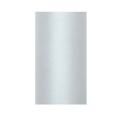 Svatební tyl, šíře 15 cm - stříbrná ( 9 m / rol )