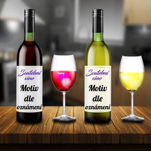 Etikety na svatební víno (6 ks/bal) - +167,- Kč (138,02 Kč bez DPH)